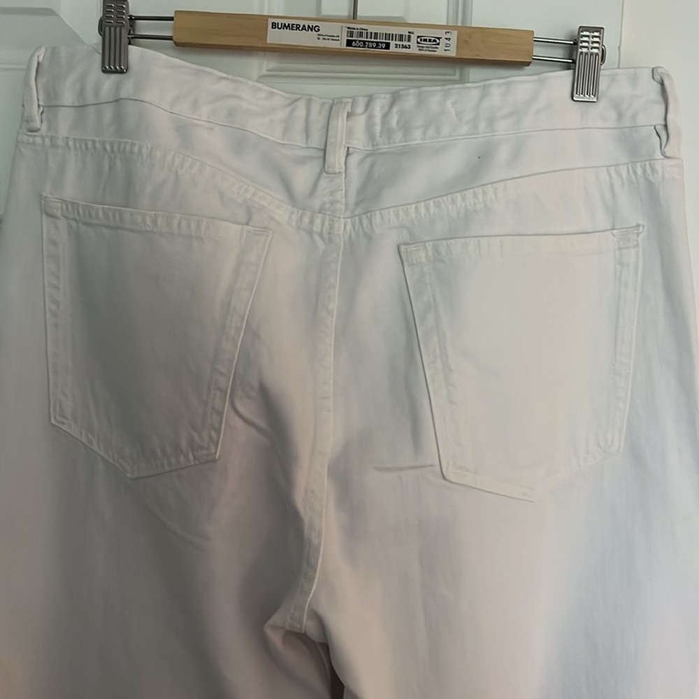 Mango Wide Leg Flare Jeans in White - Picture 5 of 6